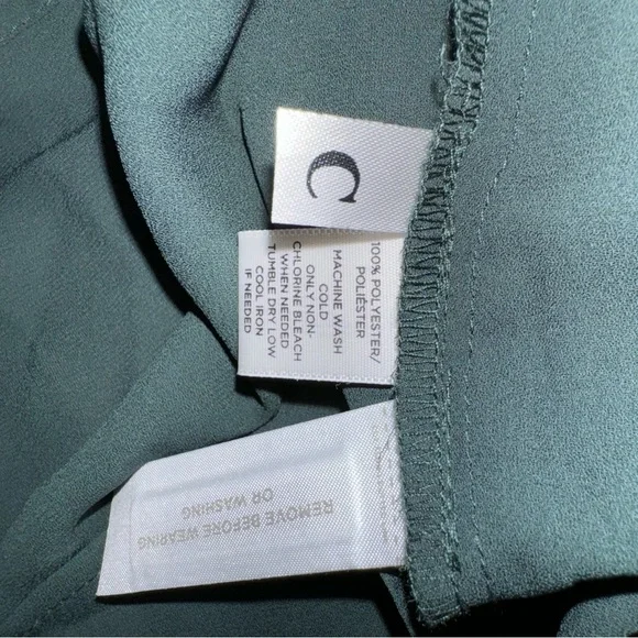 LOFT Dark Green Long Sleeve Button-down Shirt, Size S - Picture 3 of 5